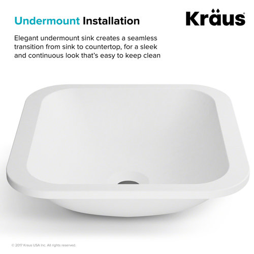 Kraus Natura™ Square Undermount Bathroom Sink & Reviews Wayfair